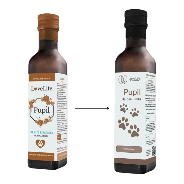 LoveLife - Pupil Oil - Uzupełnienie Diety Dla Psów i Kotów, 250ml