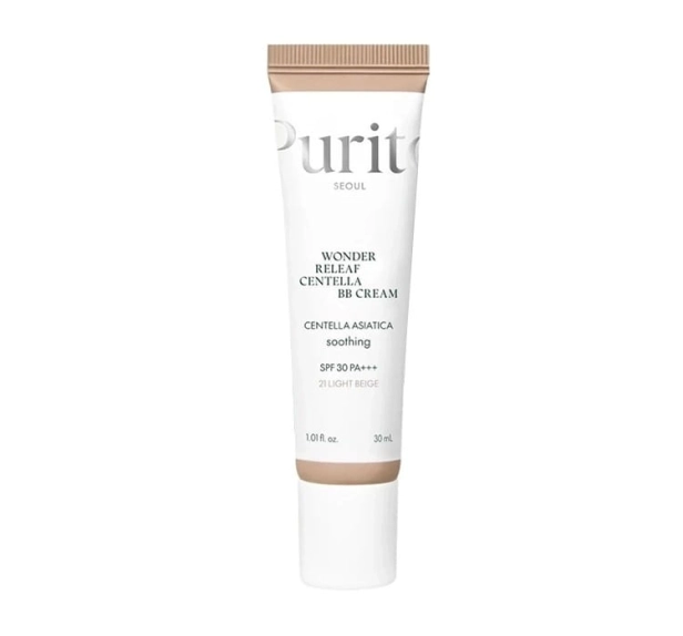 Purito Seoul - Wonder Releaf Centella BB Cream SPF30 PA+++ Odcień 21 Light Beige - Krem BB z Wąkrotą Azjatycką, 30 ml