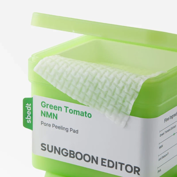 SUNGBOONEDITORGreenTomatoNMNPorePeelingPads_60Pads_-7.webp