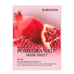 Baroness Rozświetlająco-odświeżająca maska w płachcie z ekstraktem z granatu 21g