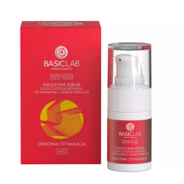 BasicLab - emulsyjne serum z 0,3% retinolu, 3% witaminą C i koenzymem Q10, 15ml
