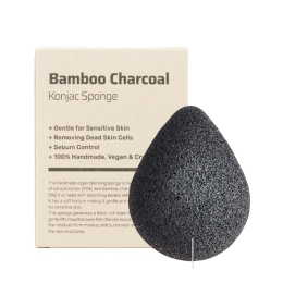 PURITO - Bamboo Characoal Konjac Sponge - gąbka konjac z bambusowym węglem aktywnym