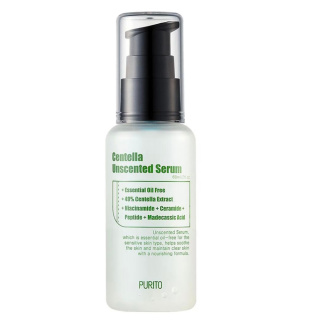 PURITO - Centella Unscented Serum, 60ml - łagodzące serum z wakrotą azjatycką