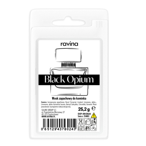 RAVINA - BLACK OPIUM - wosk sojowy do kominka, 25.2g