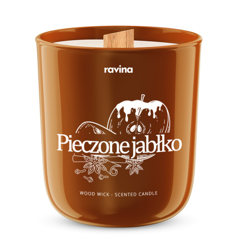 RAVINA - świeca sojowa PIECZONE JABŁKO, 175g