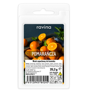 RAVINA - POMARAŃCZA - wosk sojowy do kominka, 25.2g