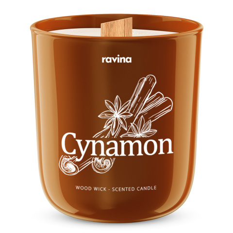 RAVINA - świeca sojowa CYNAMON, 175g