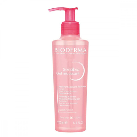 Bioderma - Sensibio Gel Moussant, 200ml - delikatny żel do mycia twarzy