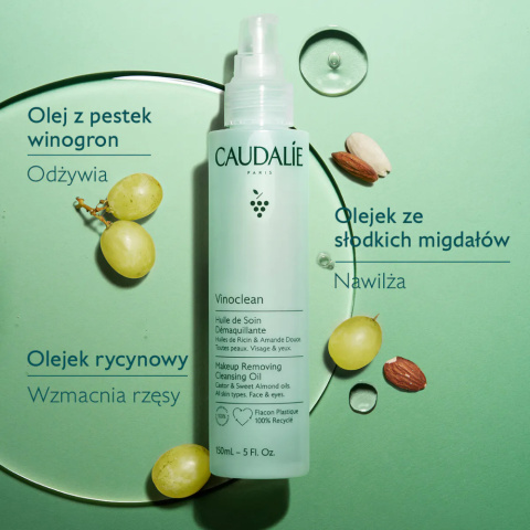 Caudalie - Vinoclean Cleansing Oil - antyoksydacyjny olejek do demakijażu, 150g