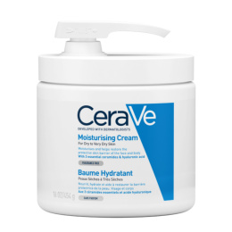 CeraVe - Moisturizing Cream, 454g - nawilżający krem do suchej i bardzo suchej skóry z pompką