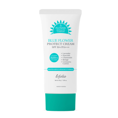 Esfolio - Blue Flower Protect Cream SPF 50+/PA+++, 30g - krem z filtrem z kompleksem kwiatowym