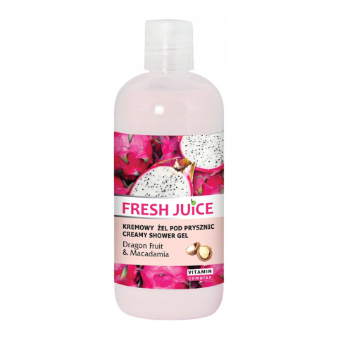 Fresh Juice - kremowy żel pod prysznic Smoczy Owoc i Makadamia, 500ml