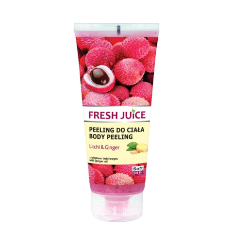 Fresh Juice - peeling cukrowy do ciała Liczi i Imbir, 200ml