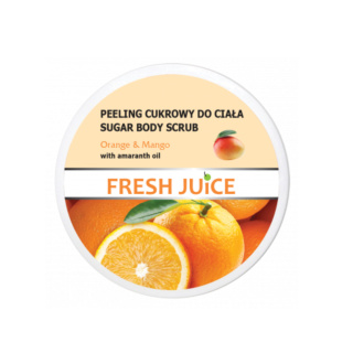 Fresh Juice - peeling cukrowy do ciała Pomarańcza i Mango, 225 ml