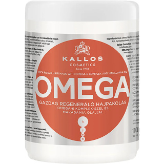 KALLOS - OMEGA REPAIR, 1l - maska do włosów