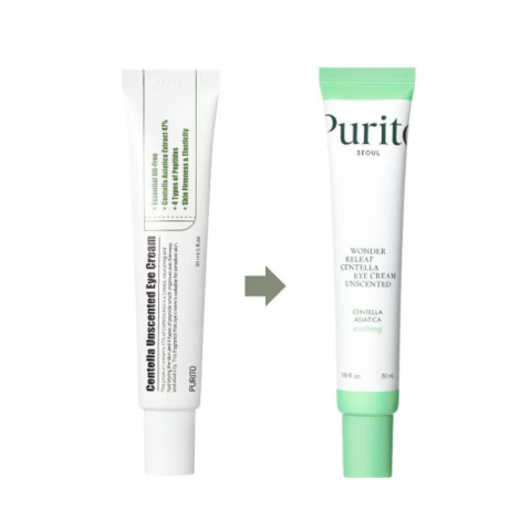 PURITO Seoul - Wonder Releaf Centella Eye Cream Unscented - bezzapachowy, kojący krem pod oczy