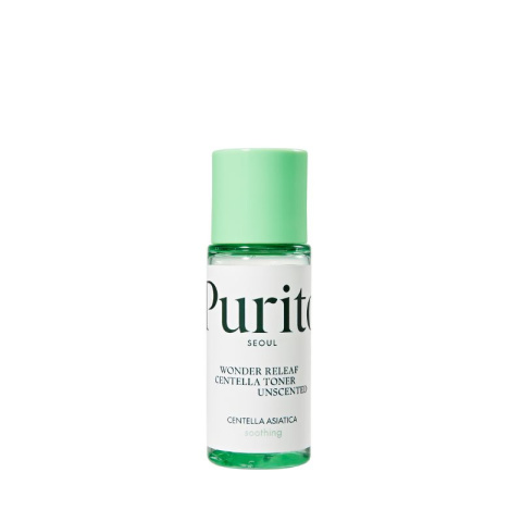 PURITO Seoul - Wonder Releaf Centella Toner Unscented - mini bezzapachowy tonik kojący do twarzy, 30ml