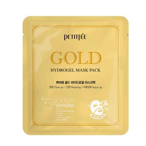 Petitfee - Gold Hydrogel Mask Pack - hydrożelowa maska w płachcie do twarzy, 32g