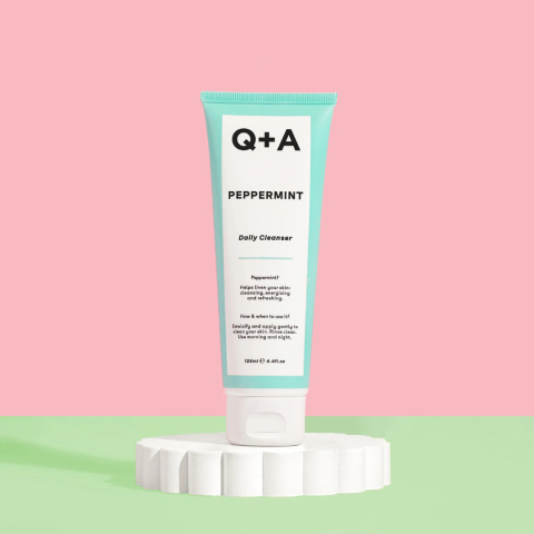 Q+A - Peppermint Daily Cleanser - Żel do Mycia Twarzy z Miętą Pieprzową, 125ml