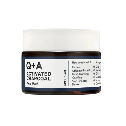 Q+A - Activated Charcoal Face Mask - Maska do Twarzy z Węglem Aktywnym, 50g