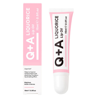 Q+A - Liquorice Lip Oil - Odżywczy Olejek do Ust z Lukrecją, 15ml