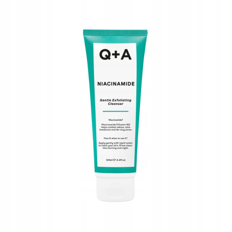 Q+A Niacinamide Gentle Exfoliating Cleanser, 125ml - złuszczający żel do oczyszczania twarzy z niacynamidem