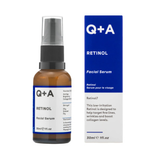 Q+A - Retinol 0.2% Facial Serum - Przeciwzmarszczkowe Serum do Twarzy z Retinolem 0.2%, 30ml