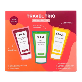 Q+A - Travel Trio – zestaw podróżny do pielęgnacji ciała, 3 x 50ml