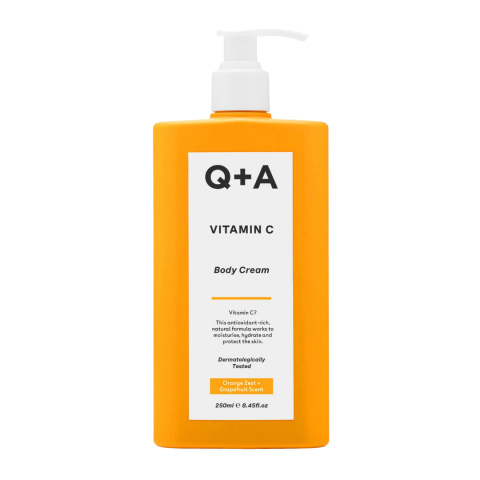 Q+A - Vitamin C Body Cream - Antyoksydacyjny Balsam do Ciała z Witaminą C, 250ml