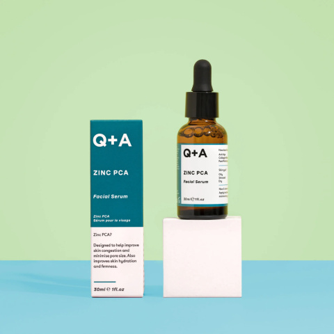 Q+A - Zinc PCA Facial Serum - Regenerujące Serum do Twarzy z Cynkiem PCA i Kwasami PHA, 30ml