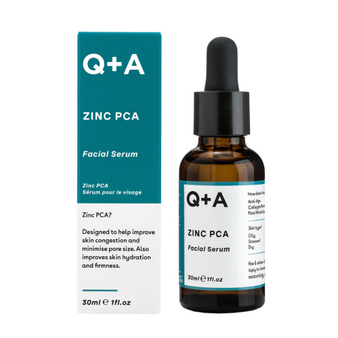 Q+A - Zinc PCA Facial Serum - Regenerujące Serum do Twarzy z Cynkiem PCA i Kwasami PHA, 30ml