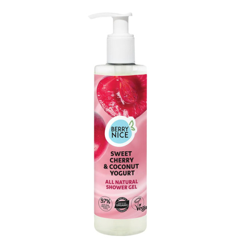 Berry Nice - Naturalny Żel pod Prysznic Słodka Wiśnia i Jogurt Kokosowy, 280ml