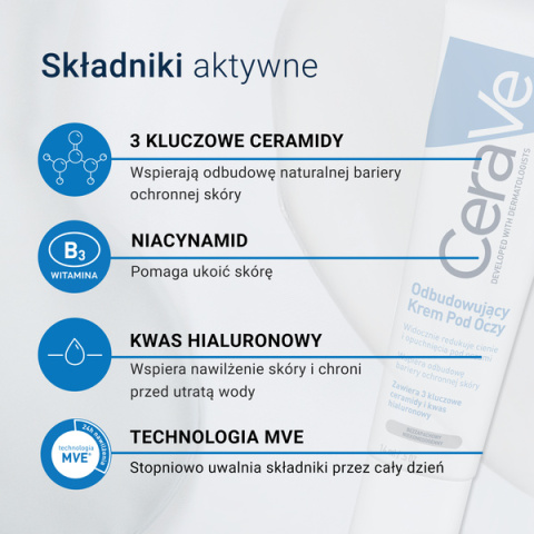 CeraVe - Eye Repair Cream - Odbudowujący Krem Pod Oczy, 14 ml