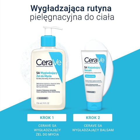 CeraVe - SA Smoothing Cream - Wygładzający Krem Do Ciała Z Kwasem Salicylowym, 340 g