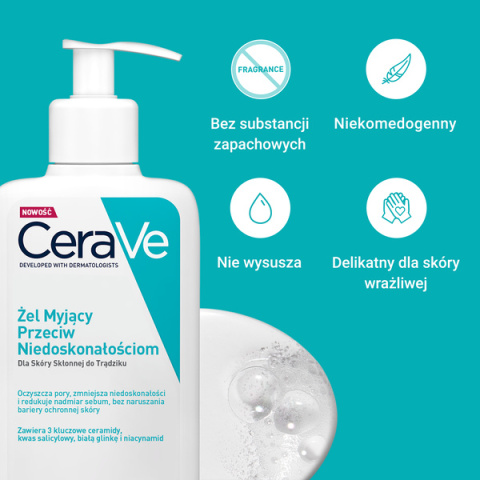 CeraVe - Żel Oczyszczający Przeciw Niedoskonałościom, 236ml