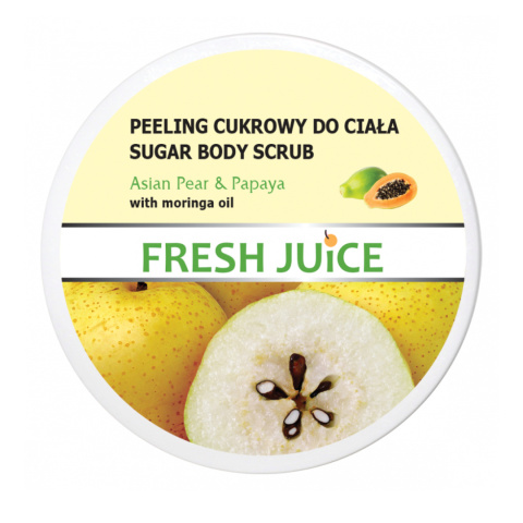 Fresh Juice - Peeling Cukrowy Do Ciała Gruszka i Papaja, 225 ml