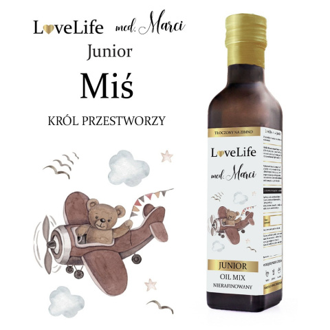 LoveLife Junior by Med. Marci - dzienna dawka zdrowych tłuszczów dla dziecka, 250ml