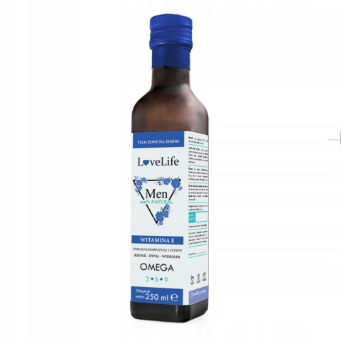 LoveLife - Men - Kompozycja Olejów Tłuszczowych [Rzepakowy, Dyniowy, Wiesiołkowy], 250ml