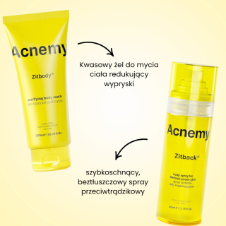 Acnemy - Zitbody + Zitback - Stop Body Acne - Zestaw Redukujący Trądzik Na Ciele