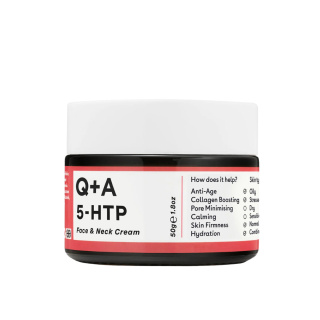 Q+A - 5-HTP - Face&Neck Cream - Ujędrniający Krem do Twarzy i Szyi z Aminokwasem 5-HTP, 50ml