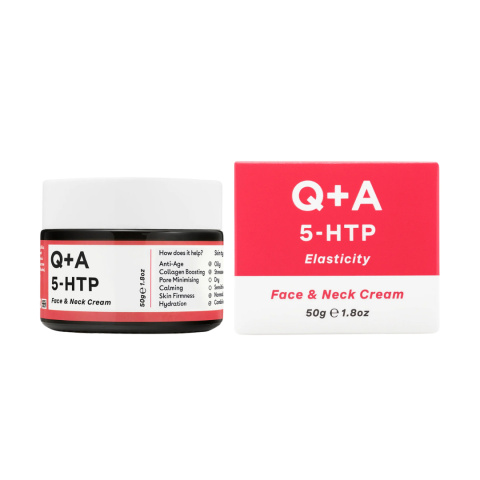 Q+A - 5-HTP - Face&Neck Cream - Ujędrniający Krem do Twarzy i Szyi z Aminokwasem 5-HTP, 50ml