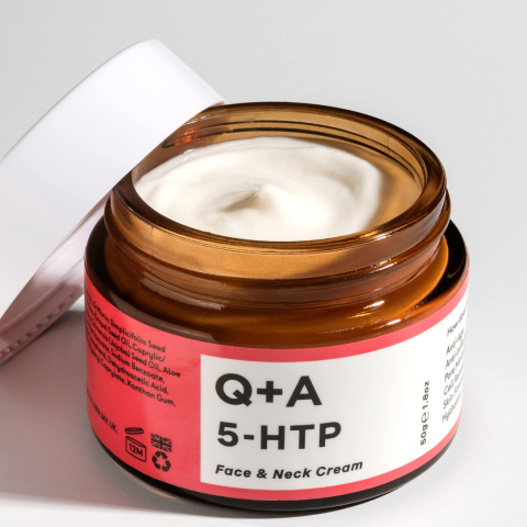 Q+A - 5-HTP - Face&Neck Cream - Ujędrniający Krem do Twarzy i Szyi z Aminokwasem 5-HTP, 50ml