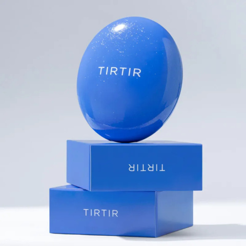 TIRTIR - Mask Fit Cool Blue Sun Cushion SPF 50+ PA++++ - Chłodzący Krem Tonujący Do Twarzy, 18g