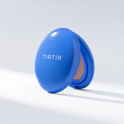 TIRTIR - Mask Fit Cool Blue Sun Cushion SPF 50+ PA++++ - Chłodzący Krem Tonujący Do Twarzy, 18g